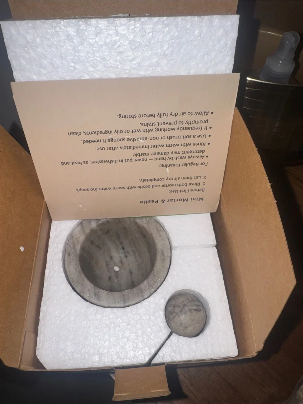 Mini Mortar & Pestle – Stone Gray